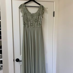 J Kara beaded sage green dress size 6